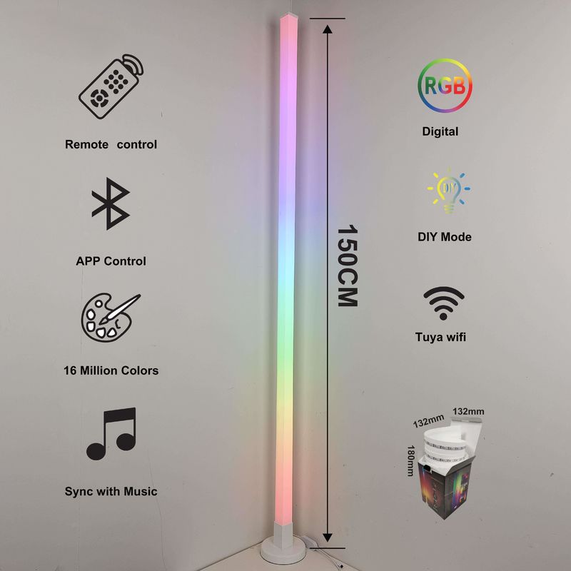 Modern ve Popüler Yatak Odası Zemin Lambaları Oturma Odası Çeşitli Atmosfer Lambaları Akıllı APP Kontrolü