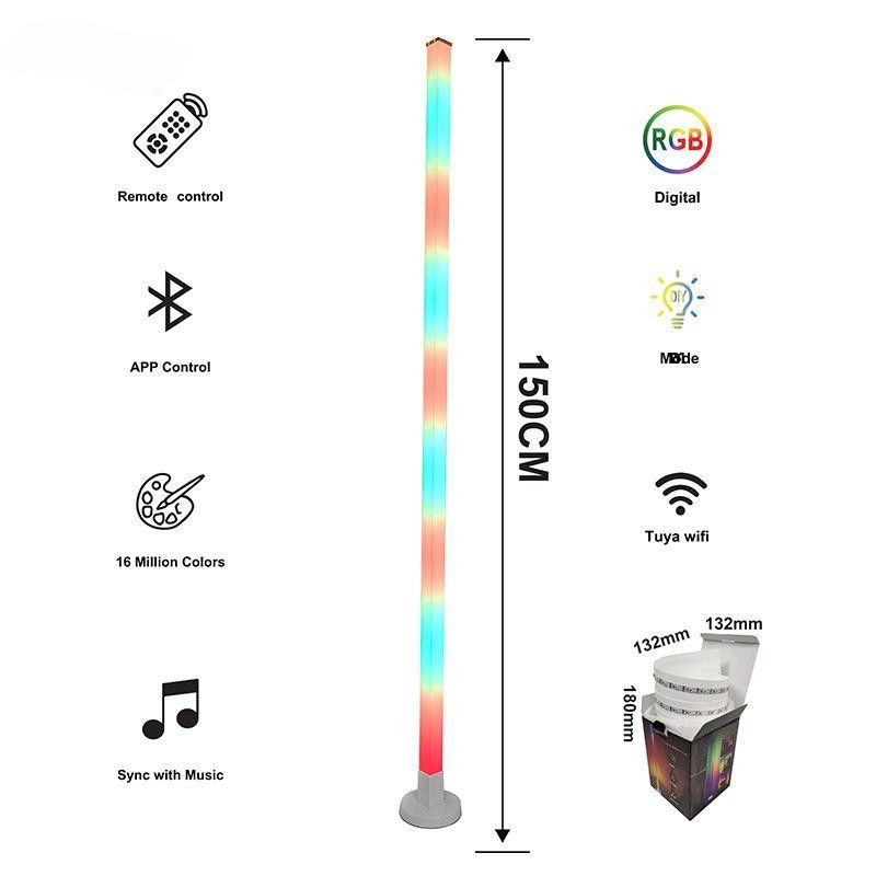 Modern ve Popüler Yatak Odası Zemin Lambaları Oturma Odası Çeşitli Atmosfer Lambaları Akıllı APP Kontrolü