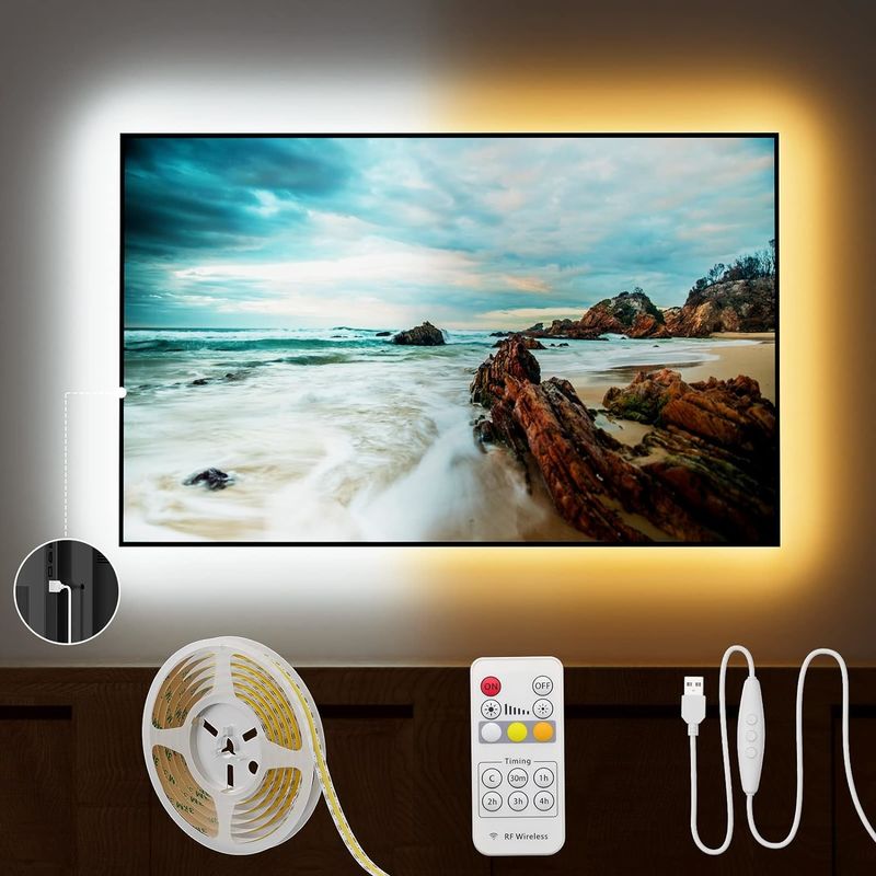 COB LED Çizgi Işığı CCT Düzenlenebilir 560LED'ler CRI90 2m Düzenlenebilir 2700K-6500K 24V LED Teyp Işıklar Kabine Yatak Odası İçin