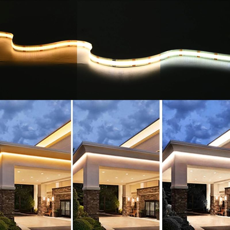 560LED COB LED Şerit 90 CRI CCT Esnek COB 3M Adaptör ve Mini RF Denetleyicisiyle
