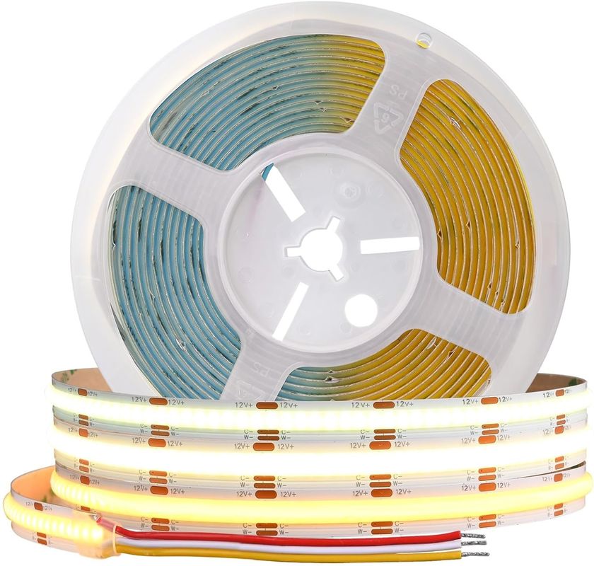 560LED COB LED Şerit 90 CRI CCT Esnek COB 3M Adaptör ve Mini RF Denetleyicisiyle