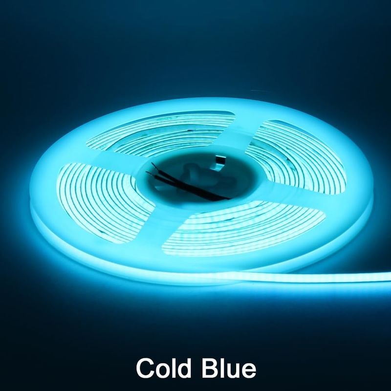 3mm Genişliği Süper Dar COB LED Şerit 400Leds / m Buz Mavi 5m Daha Uzun Yaşam Süresi Özel aydınlatma