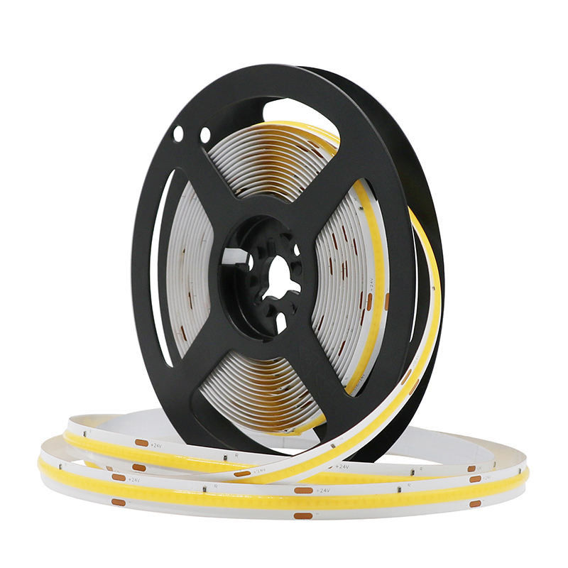 Sıcak Satış 480LEDs 12W/M Dimmable IP20 90Ra COB LED Şerit 12V/24V Giriş Voltajı