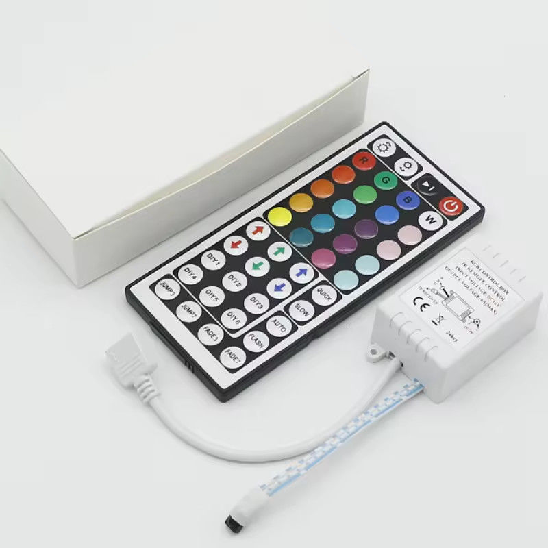 Orijinal Fabrika 44key 5V 12V 24V RGB led Kontrolör RF kablosuz led ışık Monochrome Dimmer led için uzaktan kumanda