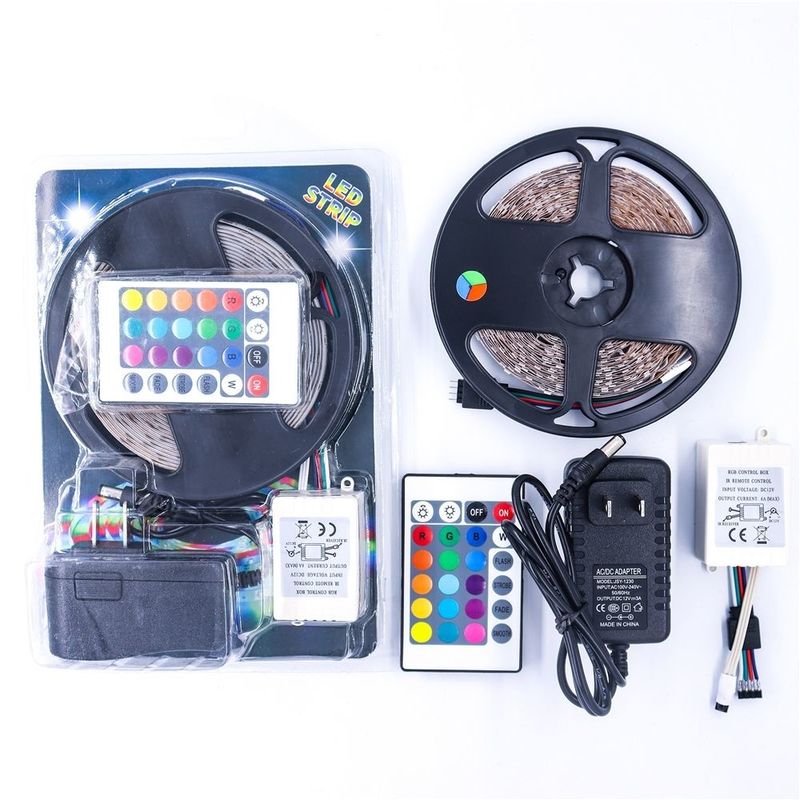 5M uzaktan kumanda RGB SMD5050 LED Çizgi Işık Renk Değiştiricisi DC12V