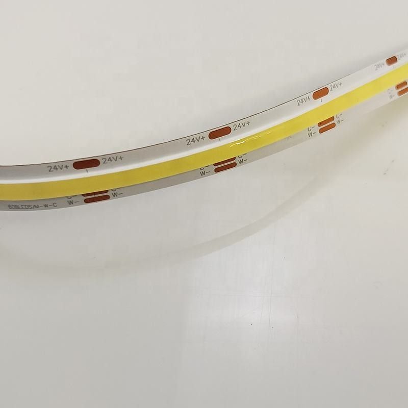 Sertifikalı 10W/m 2700K-6500K 90 CRI CRI Düzenlenebilir COB LED şeridi