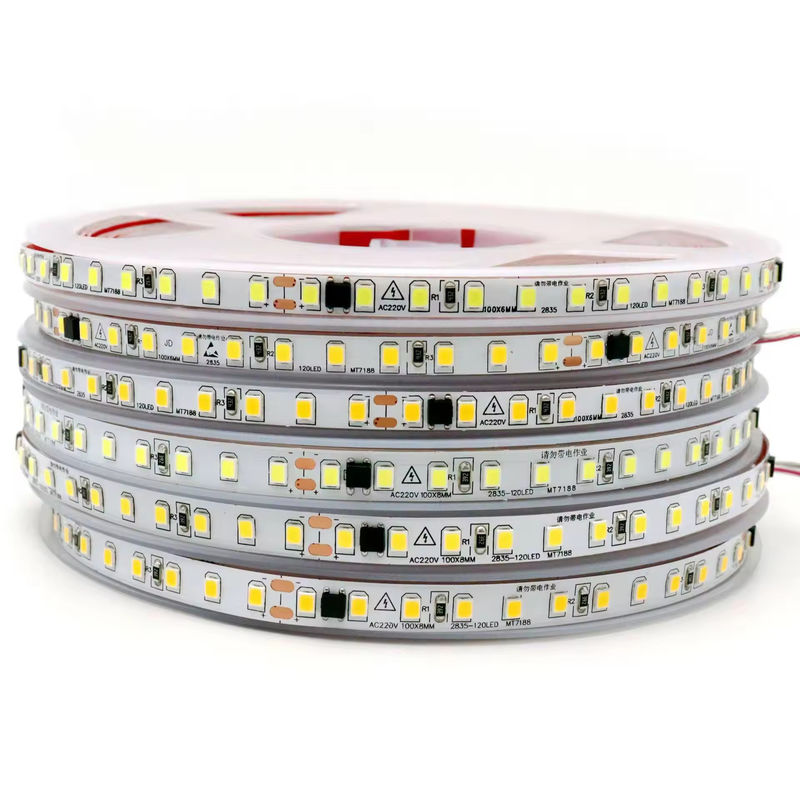 2835 120Leds 8W/M CRI80 Esnek LED Şerit 5M/10M Uzunluk Ev Noel Dekorasyonu için