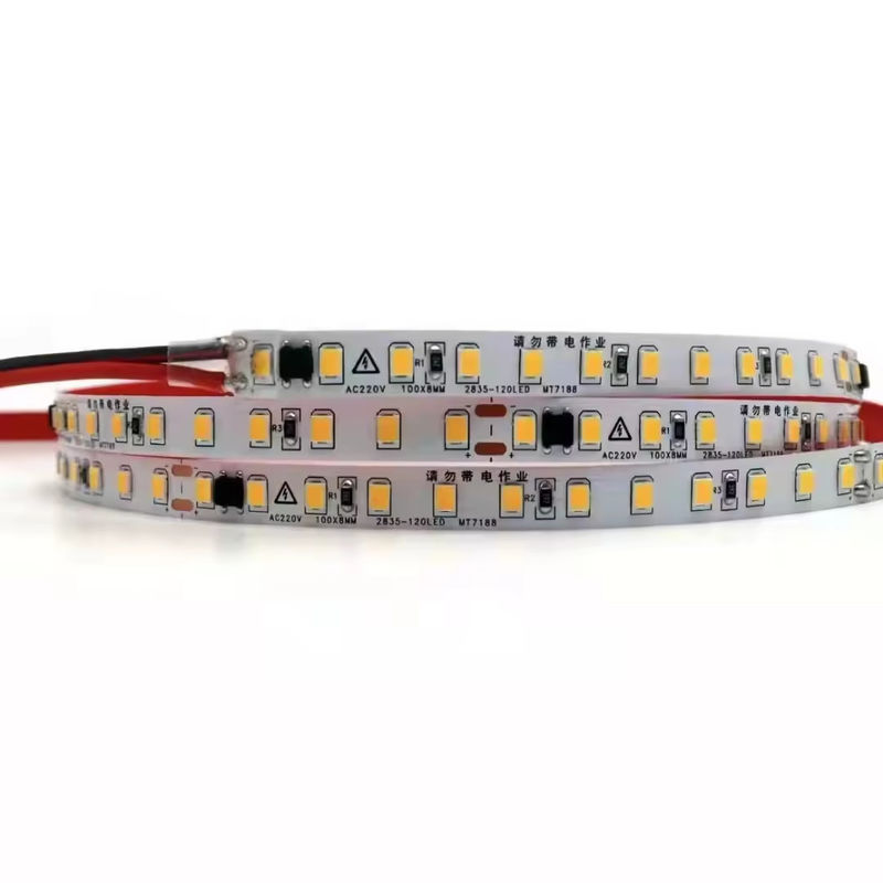 Kürülebilir 110V 10cm IP65 120 LED 2835 LED Şerit Lamba Su geçirmez IP20 Esnek LED Şerit