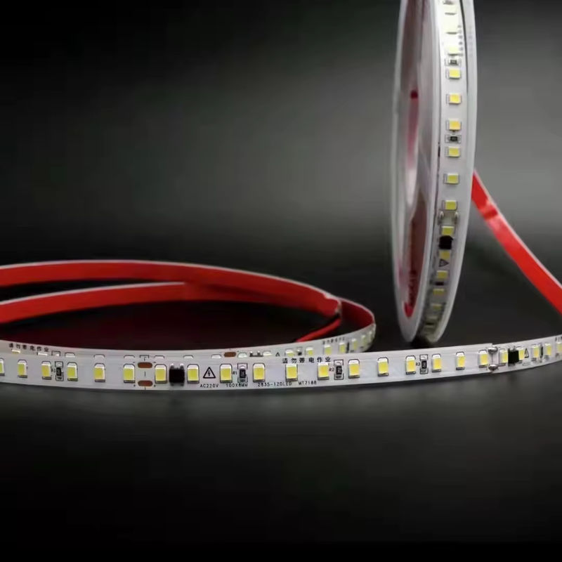 220v Sürücüye gerek yok 10cm Kesilebilir 2835 LED Şerit IP65 120 LED Teyp Işık Su geçirmez IP20 Esnek LED Şerit