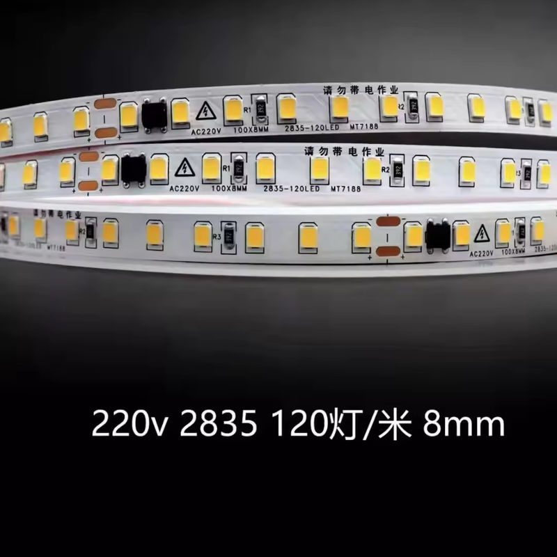 İçerideki Yüksek Voltajlı Yumuşak LED Şerit Işıkları Su geçirmez 230v 220v Sıcak Beyaz 3000k 4200k 6500k LED Şerit Işıkları