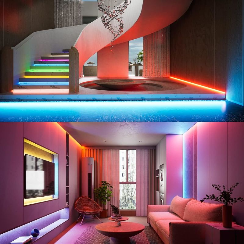 784 LED/m RGBW Chip COB LED şeritleri -20°C 60°C DC 24V Giriş Voltajı