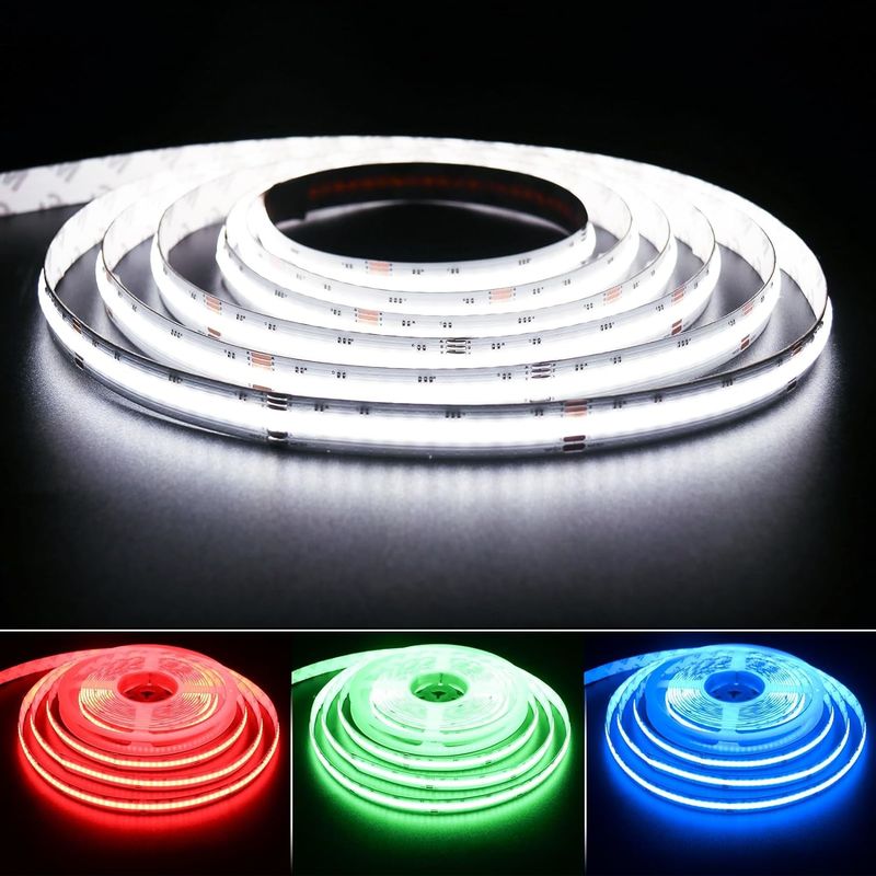 784 LED/m RGBW Chip COB LED şeritleri -20°C 60°C DC 24V Giriş Voltajı