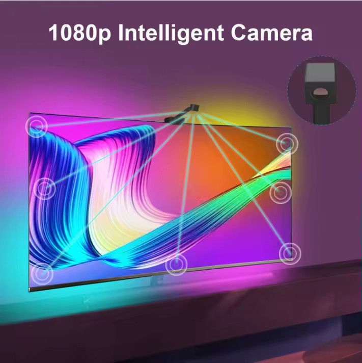 65-75 inç Alexa Google Home Ambient Akıllı Uygulama Kamera RGBIC ile Wifi Immersion TV Arkaplanları