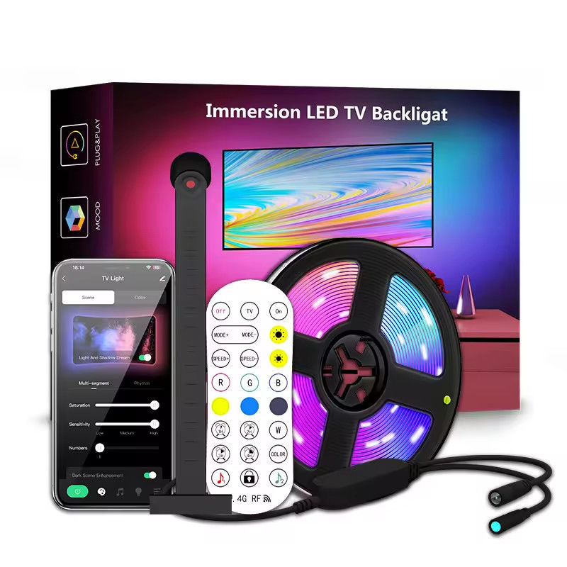 Ev Dekorasyonu 3.8M 5M USB IP20 TV LED Arkaplanları Müzikle WIFI TUYA Akıllı Ev APP Kontrolü