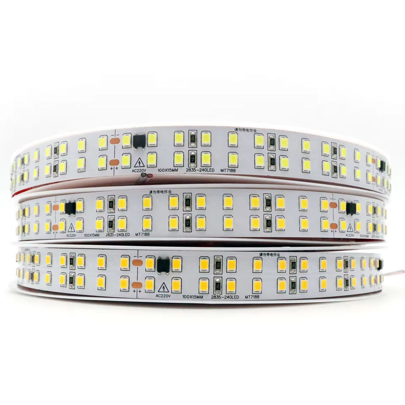 Ücretsiz sürücü Ip44 220V 110V 2835 240led 10cm kesik geri çubuğu 127V su geçirmez 10cm kesik esnek LED şeridi dış mekan için