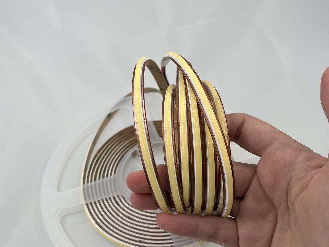 12V COB576Led/M 6.6MM Genişliği Düzenlenebilir 2700K 6500K CCT COB LED Şerit Esnek Aydınlatma CE Sertifikalı