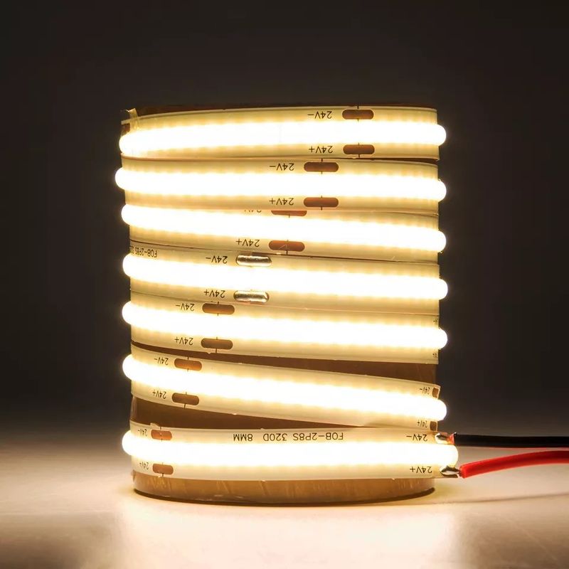 12V 24V Su geçirmez IP65 IP67 IP68 CRI90 Sessizleştirilebilir 5M Esnek COB LED Çizgi