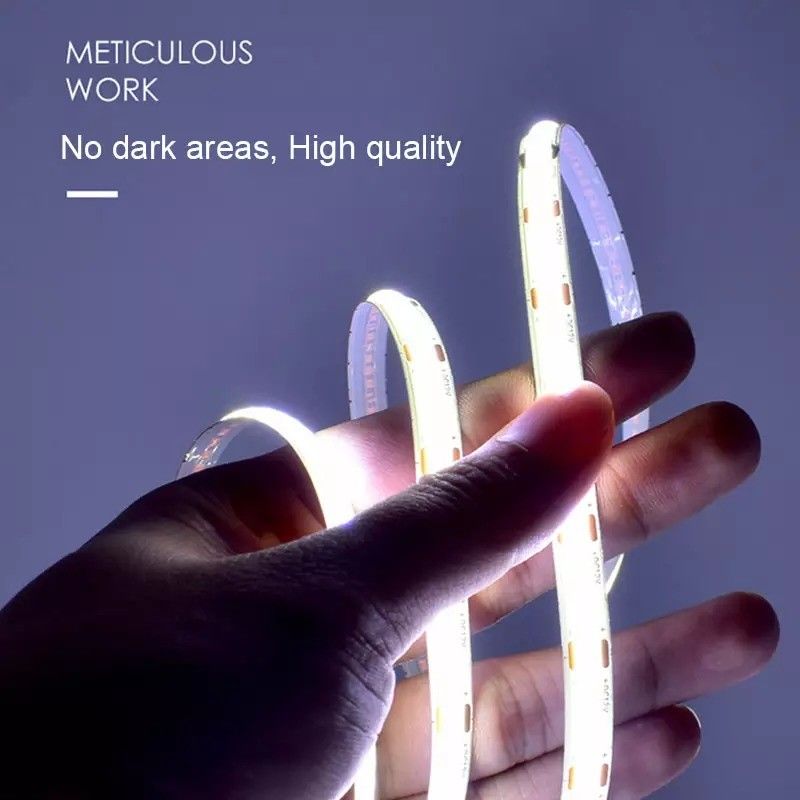 12V 24V Su geçirmez IP65 IP67 IP68 CRI90 Sessizleştirilebilir 5M Esnek COB LED Çizgi