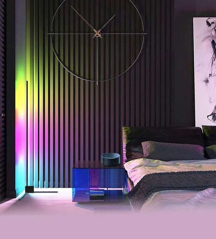 Modern Dekoratif İçişleri Işıklandırma LED Yatak Lambası RGB IC Akıllı Köşe Atmosfer Işığı
