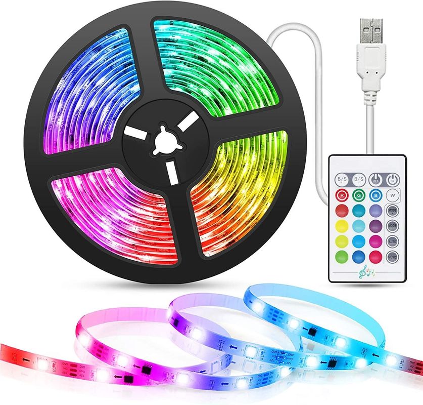 Dekorasyon için akıllı LED şeridi 12V 5V USB Kontrol Müzik Senkronizasyonu ve RGB Renk Sıcaklığı