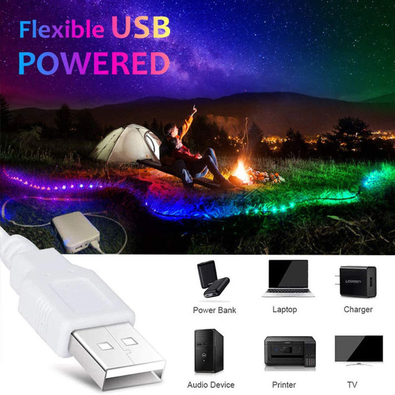 Dekorasyon için akıllı LED şeridi 12V 5V USB Kontrol Müzik Senkronizasyonu ve RGB Renk Sıcaklığı