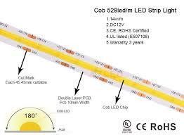 120 derece ışın açısı COB 320 LED 24V 8mm 10mm LED Çizgi Işık Bahçe Dekorasyonu için
