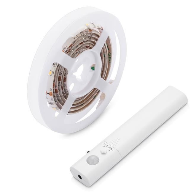 SMD2835 LED Çizgi Işık Hareket Algılayıcı 1m Uzunluk USB Şarj edilebilir Gün ve Gece Modu