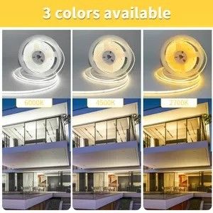 Özel Esnek 320 480 LED Dc 5v 10000 Lumen Sıcak Beyaz Rgb Fcob Cct Cob Led Şerit Işık Depo