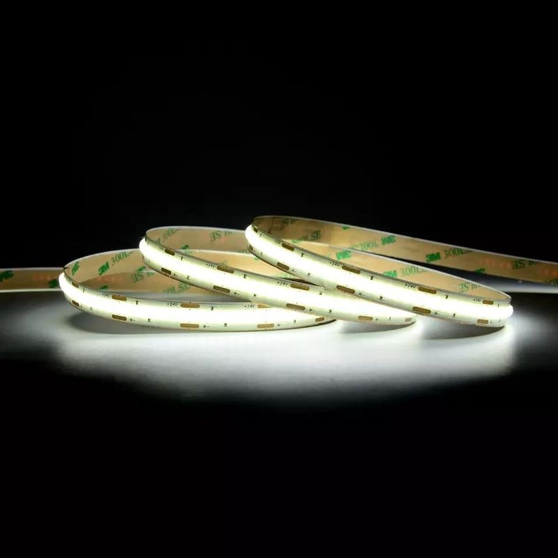 Özel Esnek 320 480 LED Dc 5v 10000 Lumen Sıcak Beyaz Rgb Fcob Cct Cob Led Şerit Işık Depo