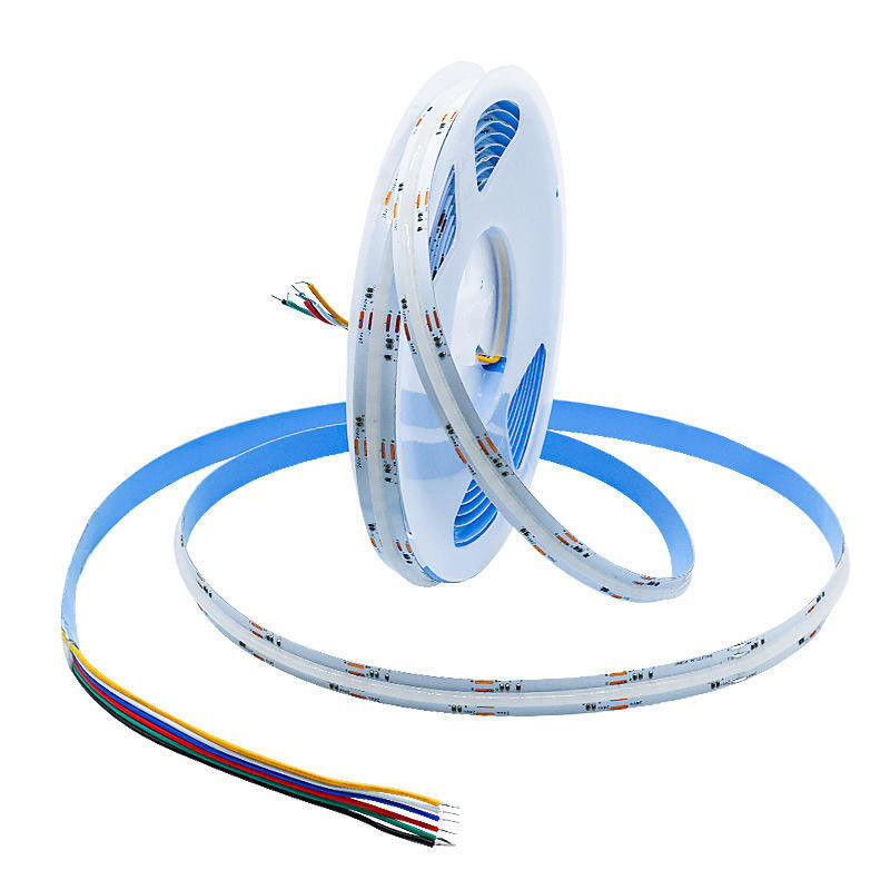 LED bant 5m/lot Smd 320 384 840Leds/m Su geçirmez Esnek Cob Led Şerit Dc 24v Ra90 RGBCCT 3000k 4000k 6000k