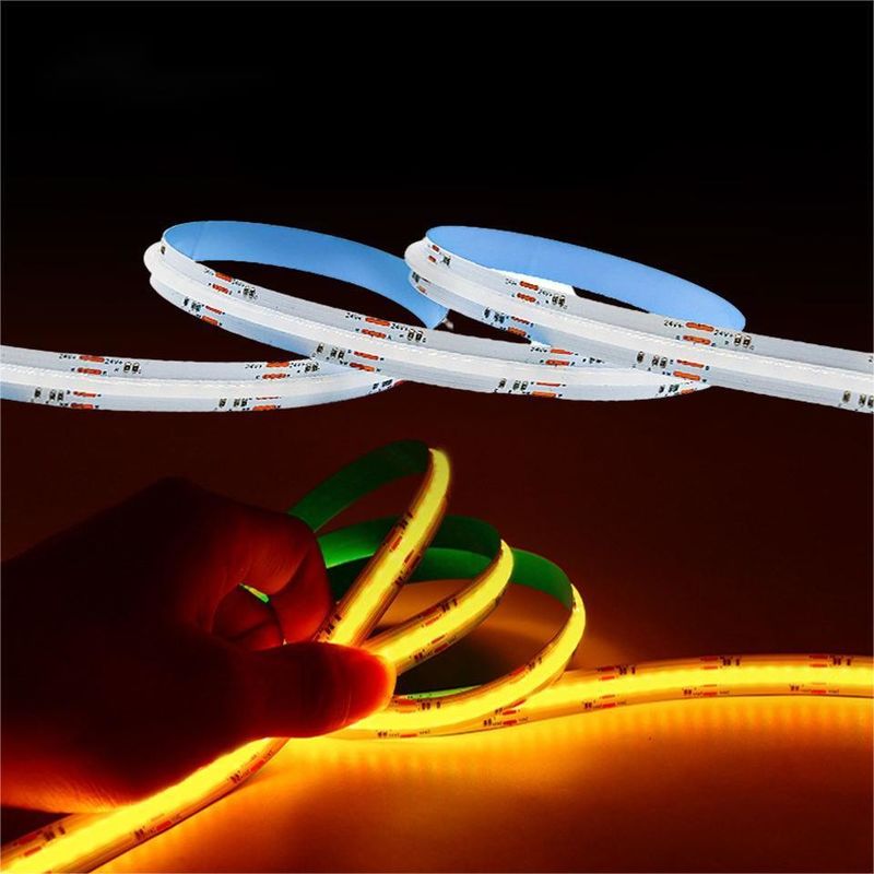 LED bant 5m/lot Smd 320 384 840Leds/m Su geçirmez Esnek Cob Led Şerit Dc 24v Ra90 RGBCCT 3000k 4000k 6000k