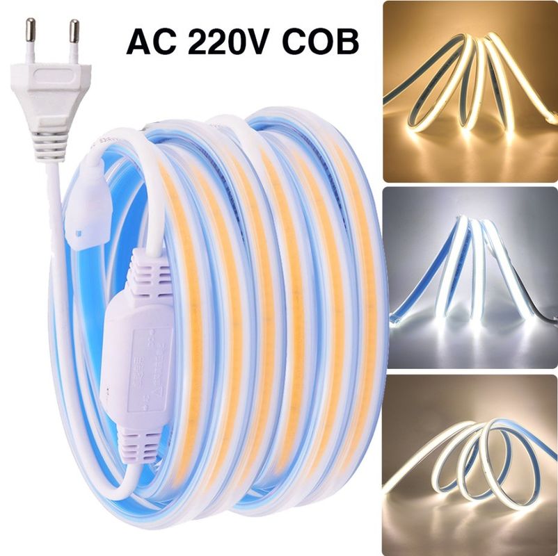 280 led / metre 12v 24v 220v Rgbw Cob Light Strip Cob Led Strip Uzunluğu 50metre/rol