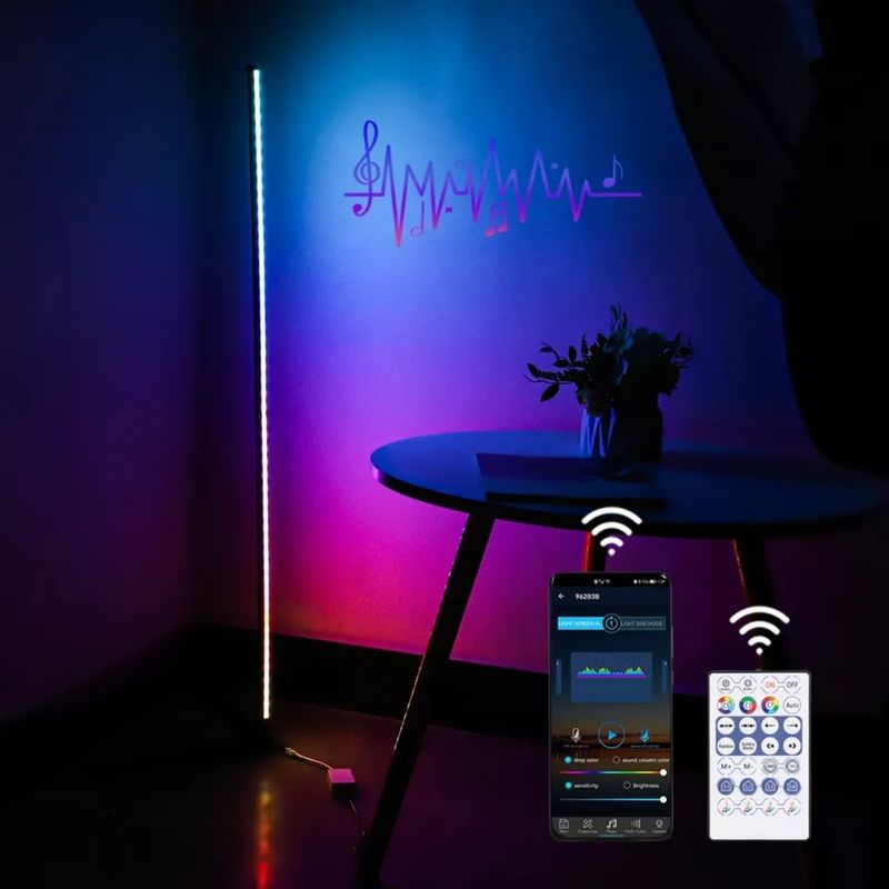 Uzakdan kumanda Etraf Güneş Batım Lampu Akıllı Oturma Odası RGB Renk Değiştirme Dekorasyon Gece Işıkları