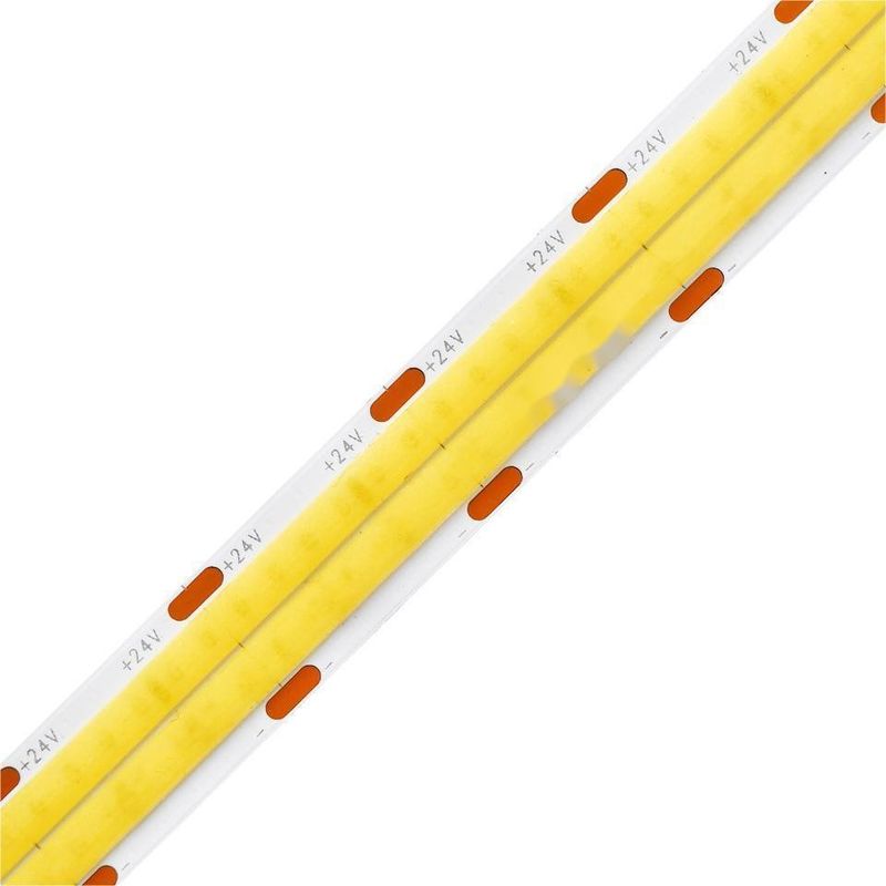 10m/roll Çift hat 600 led 12v 24v Ra80 12mm Esnek COB Led Esnek Şerit Işık