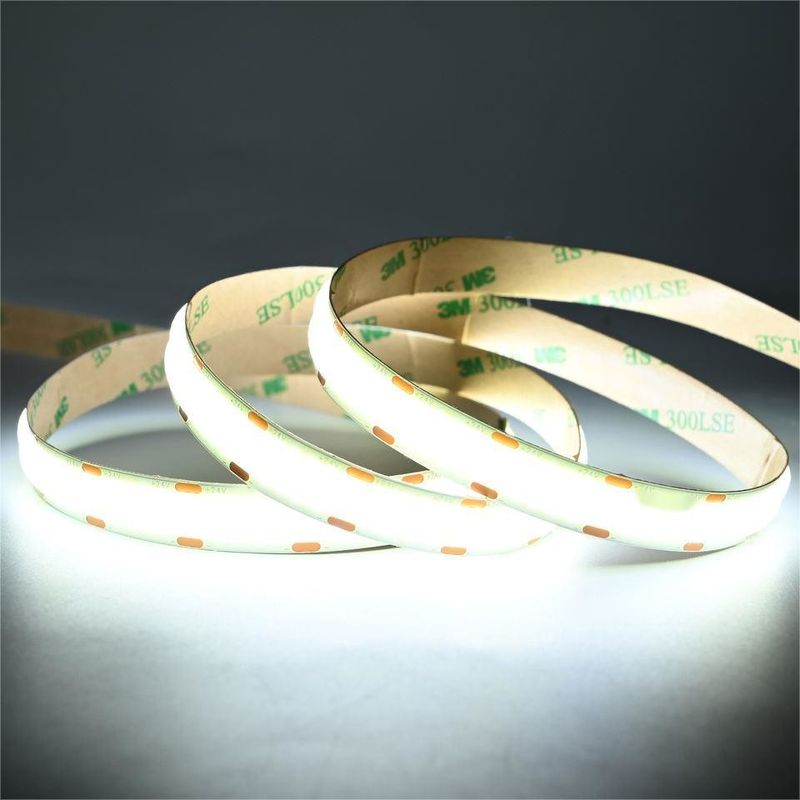 10m/roll Çift hat 600 led 12v 24v Ra80 12mm Esnek COB Led Esnek Şerit Işık