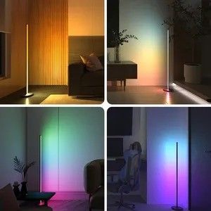 2024 Modern Silindir Rgb Renkli LED Çevre Işığı Uygulama Akıllı Atmosfer Yer Lampu