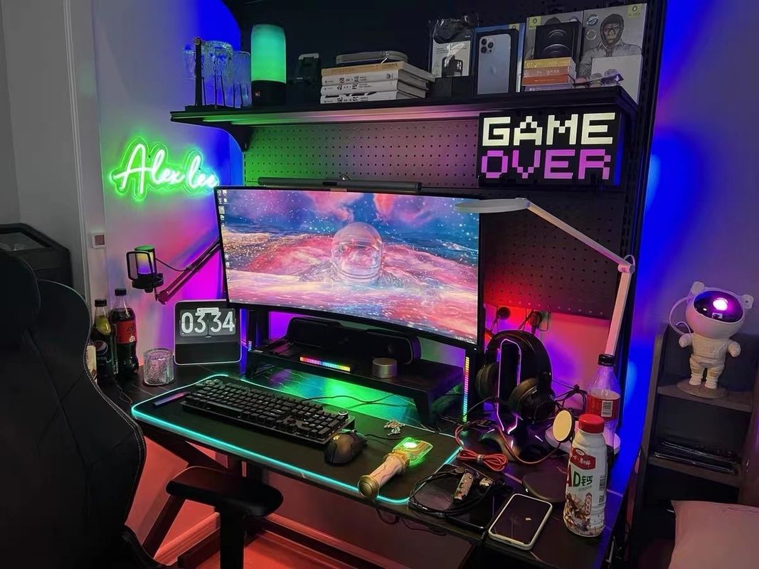 Oyun Işıkları Oturma Odası Ambient Mood Light Rgb Dekorasyon Gece Işıkları Dik Led Köşe Zemin Lampası