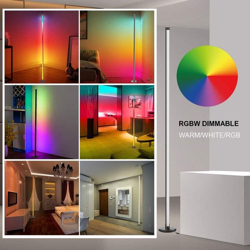 Oyun Işıkları Oturma Odası Ambient Mood Light Rgb Dekorasyon Gece Işıkları Dik Led Köşe Zemin Lampası