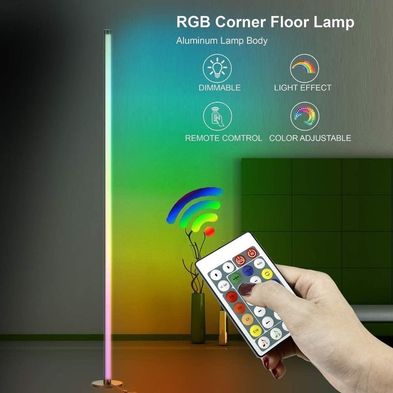 Yatak odası RGB IC Oyun Işıkları Oturma Odası Ambient Mood Light Standing LED Corner Floor Lamp