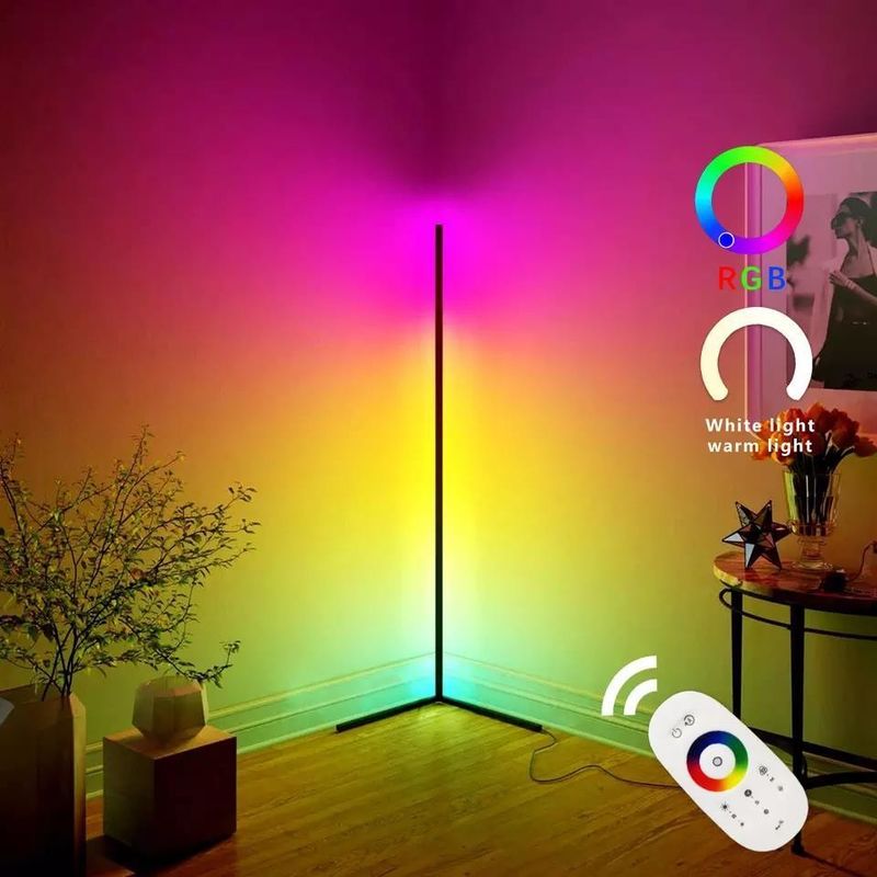 Oyun Işıkları Oturma Odası Ambient Mood Light Rgb Dekorasyon Ev.Otel.Işıklandırma Dik Led Köşe Zemin Lâmpesi