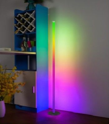 Yatak Odası Dekoratif Işıklama 1.5m LED Renk Değiştirme Yer Lambası Uzaktan Kumanda 2