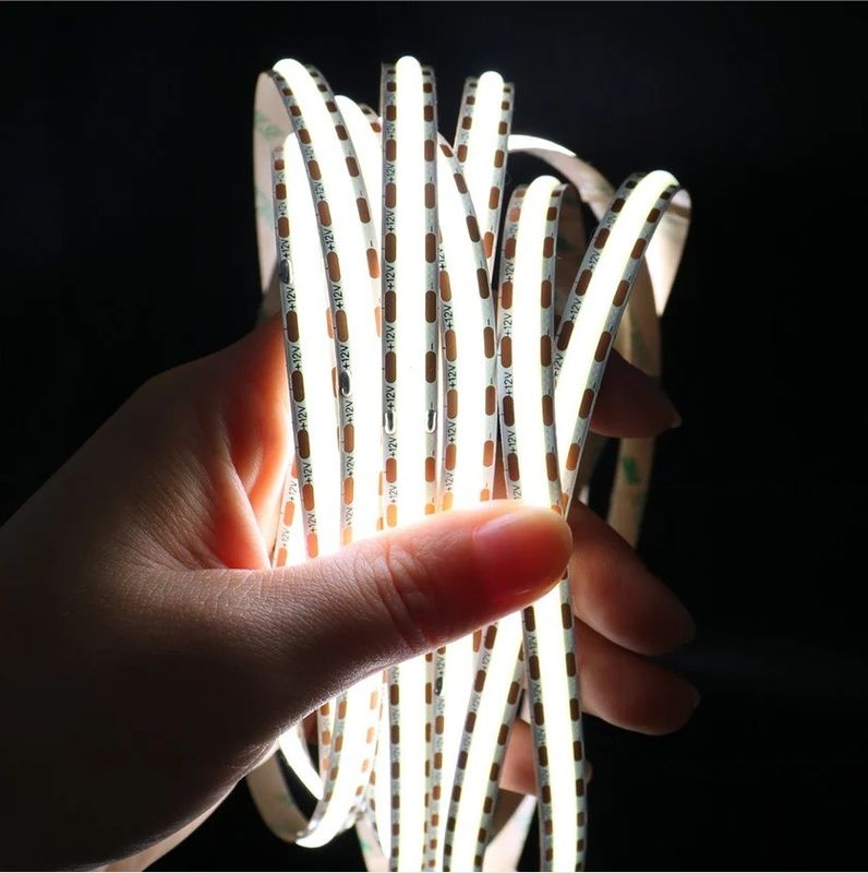 Işıklandırma ve devreler Tasarımı COB LED Çizgi Işık 5m Roll başına 12v 24v 480Leds 3 90Ra