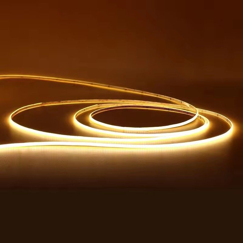 3mm Su geçirmez 2700k 6000k 12V 220v 5V Ultra İnce genişlik 400leds COB LED şerit ışığı 3