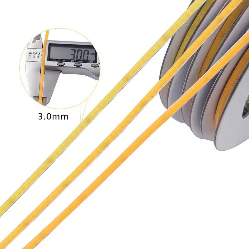 3mm Su geçirmez 2700k 6000k 12V 220v 5V Ultra İnce genişlik 400leds COB LED şerit ışığı 3