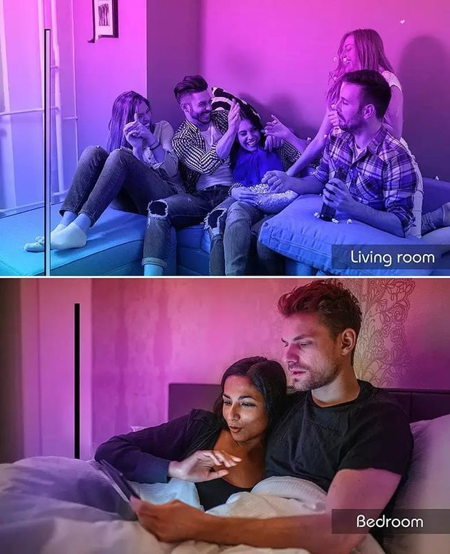 LED RGB zemin lambaları Uzaktan Kumanda ve Destek Dimmer ile Modern Stand Zemin Işığı