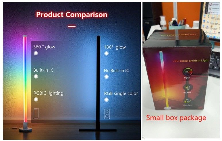 Hongtop Işık Kaynağı LED tarafından Yatak oturma odası için LED Ambient Light RGB Köşeli Lamba