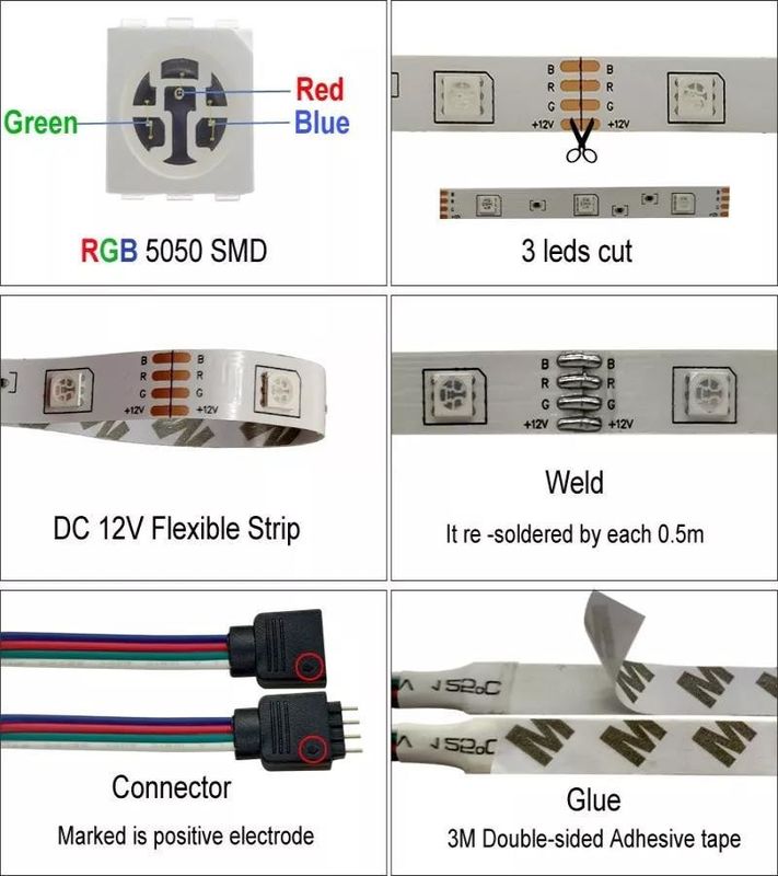 12V 5V 2835 5050 RGB WIFI Tuya Akıllı LED Işık Şeritleri Akıllı Ev Dekorasyonu için Müzik Senkronizasyonu