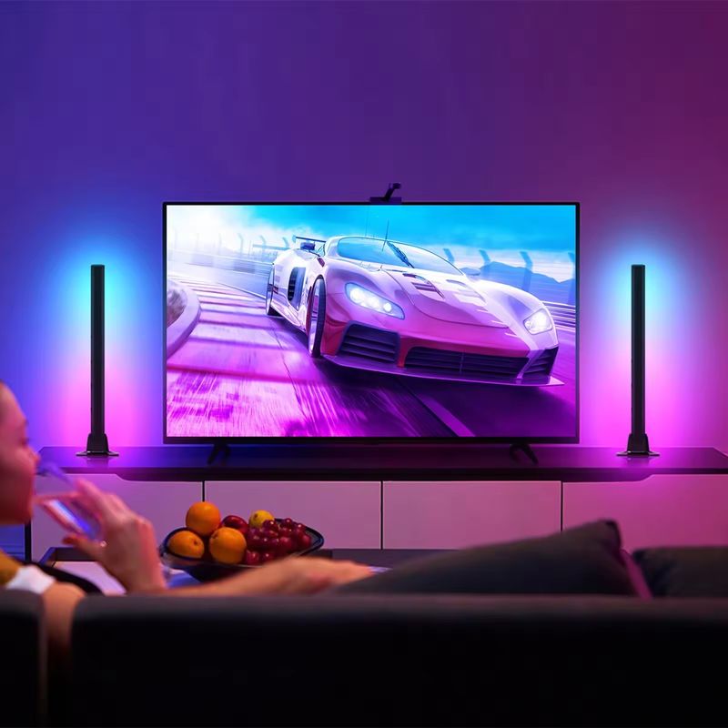 Yatak odası dekorasyonu için 18LEDS RGB RGBIC Renk Değiştirme Lamba 30cm ve 50cm Boyutlarda