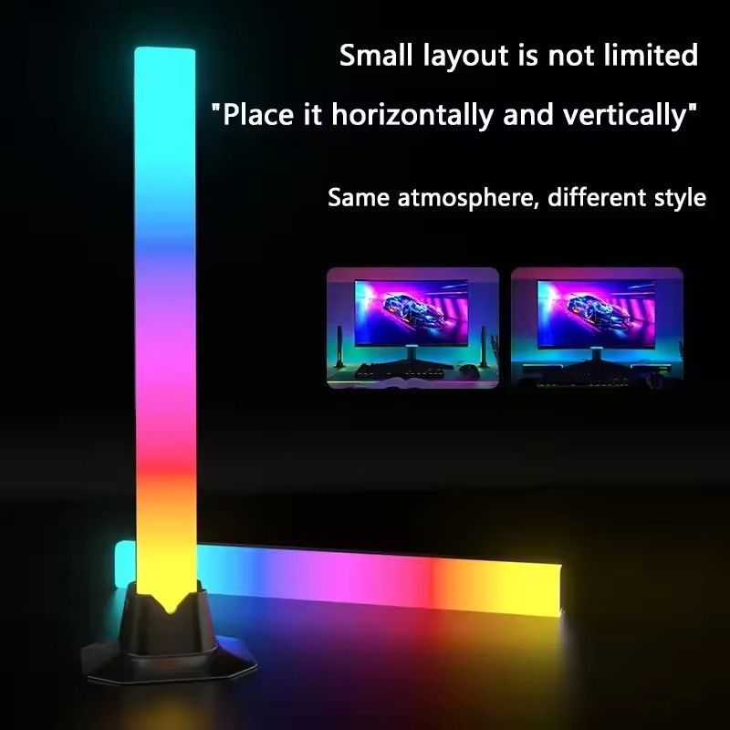 Yatak odası dekorasyonu için 18LEDS RGB RGBIC Renk Değiştirme Lamba 30cm ve 50cm Boyutlarda