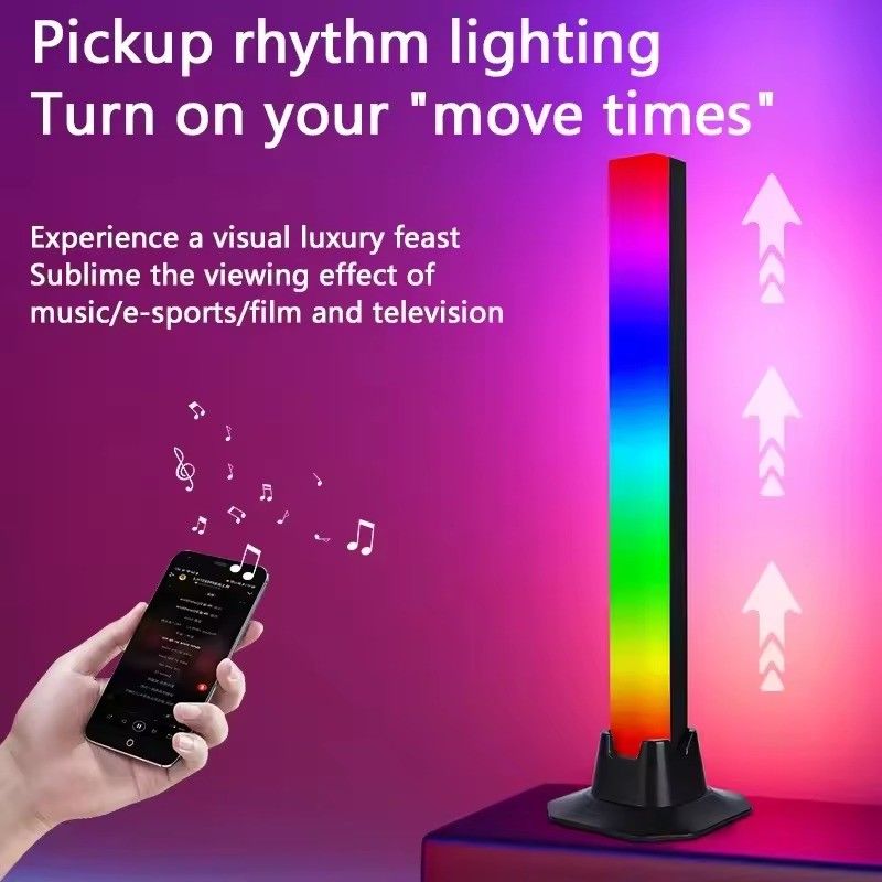 Yatak odası dekorasyonu için 18LEDS RGB RGBIC Renk Değiştirme Lamba 30cm ve 50cm Boyutlarda